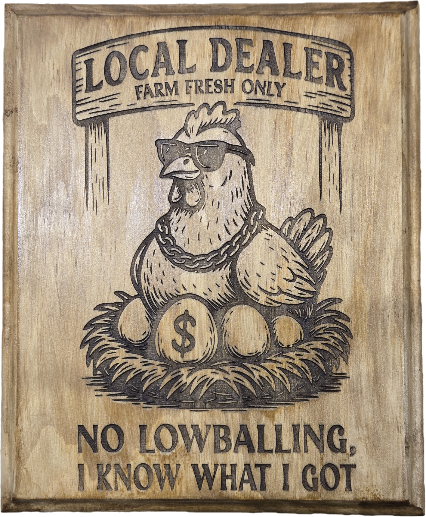 "Egg Dealer" Wood Sign