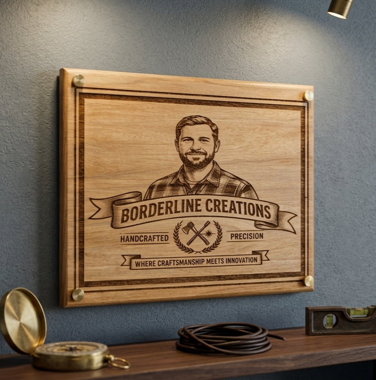 Custom Laser-Engraved Poplar Plaque