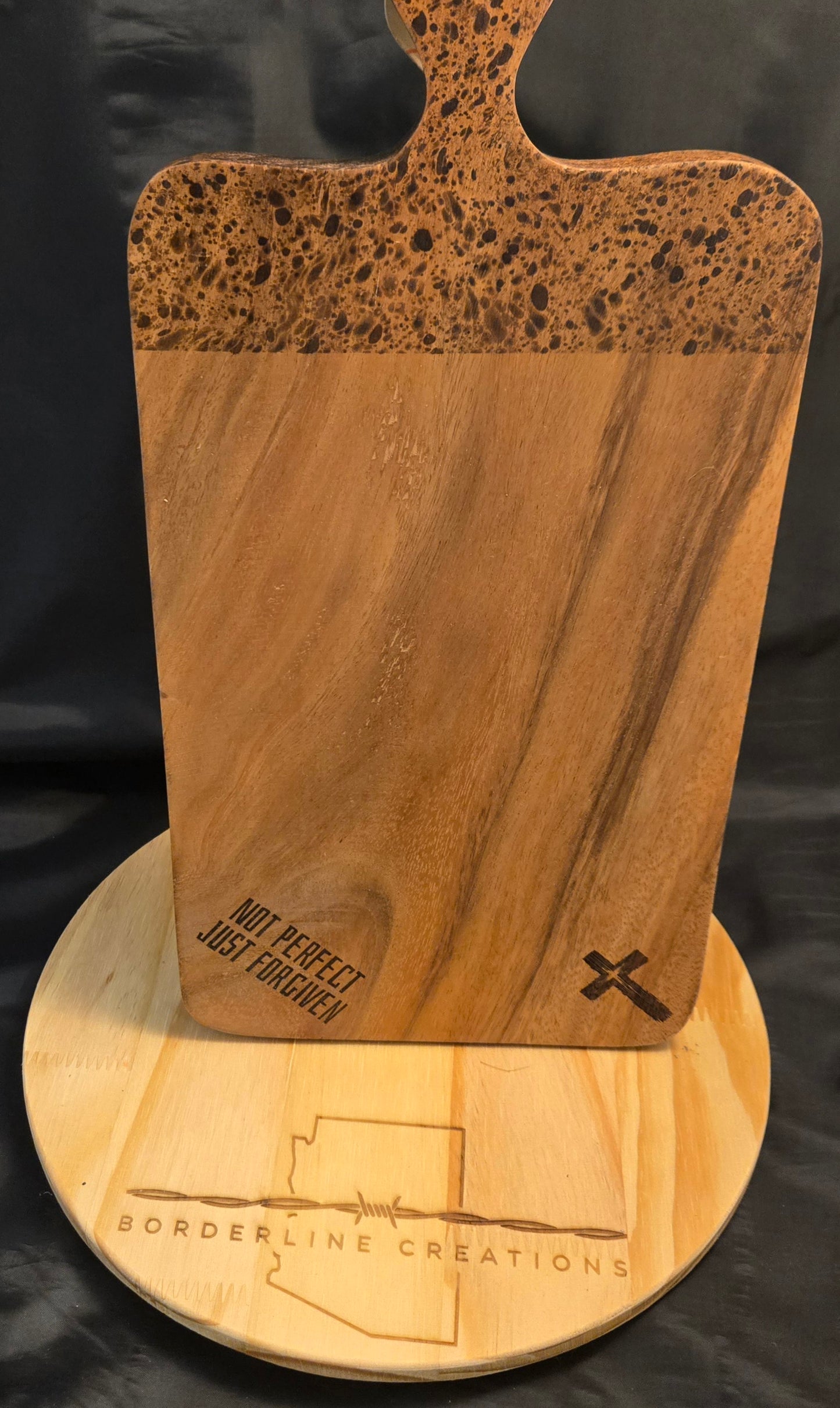 "Not Perfect, Just Forgiven" Serving Board