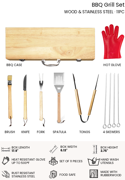 BBQ Grill Set w/ Case